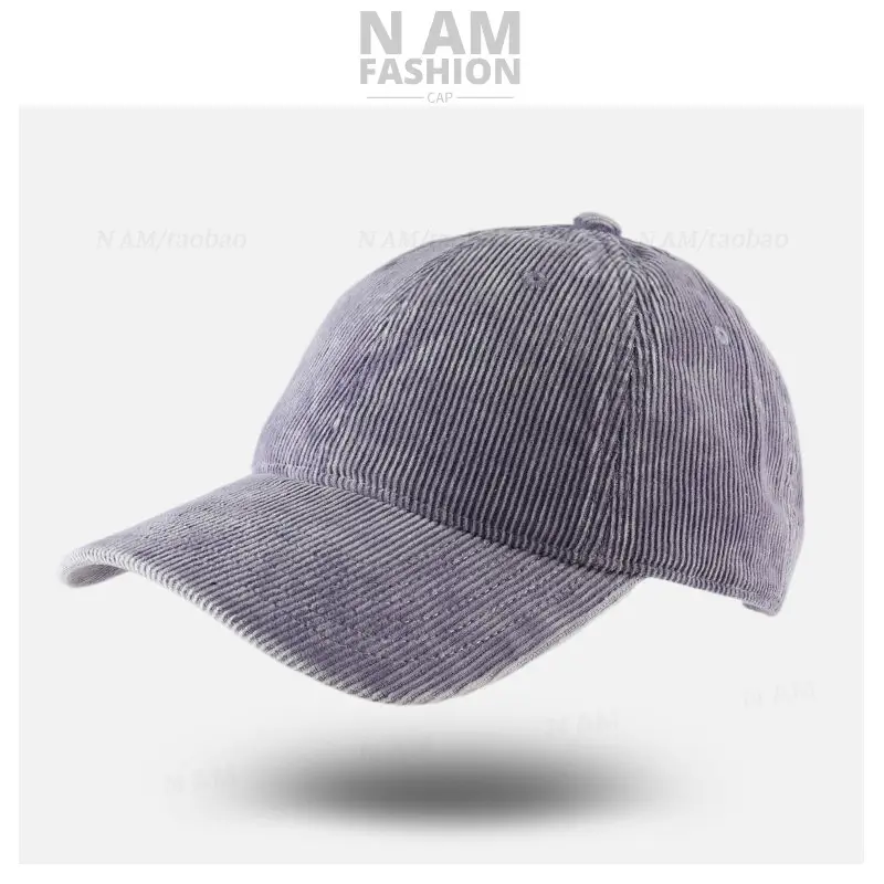 Korean-style Corduroy Cap Olive Green Men - Image 10