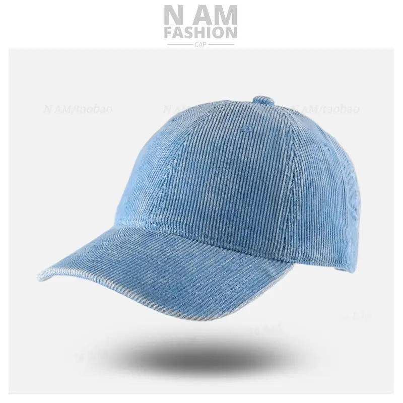 Korean-style Corduroy Cap Olive Green Men - Image 12