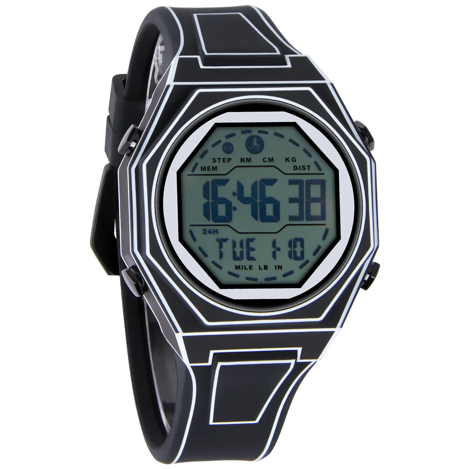 Black Digital Watch 46:38 Student Party Sports - Image 6