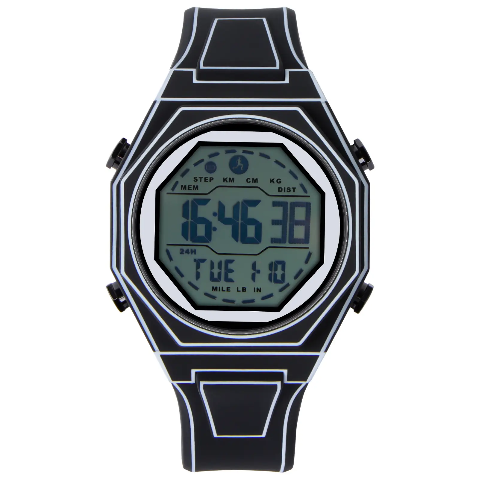 Black Digital Watch 46:38 Student Party Sports - Image 4