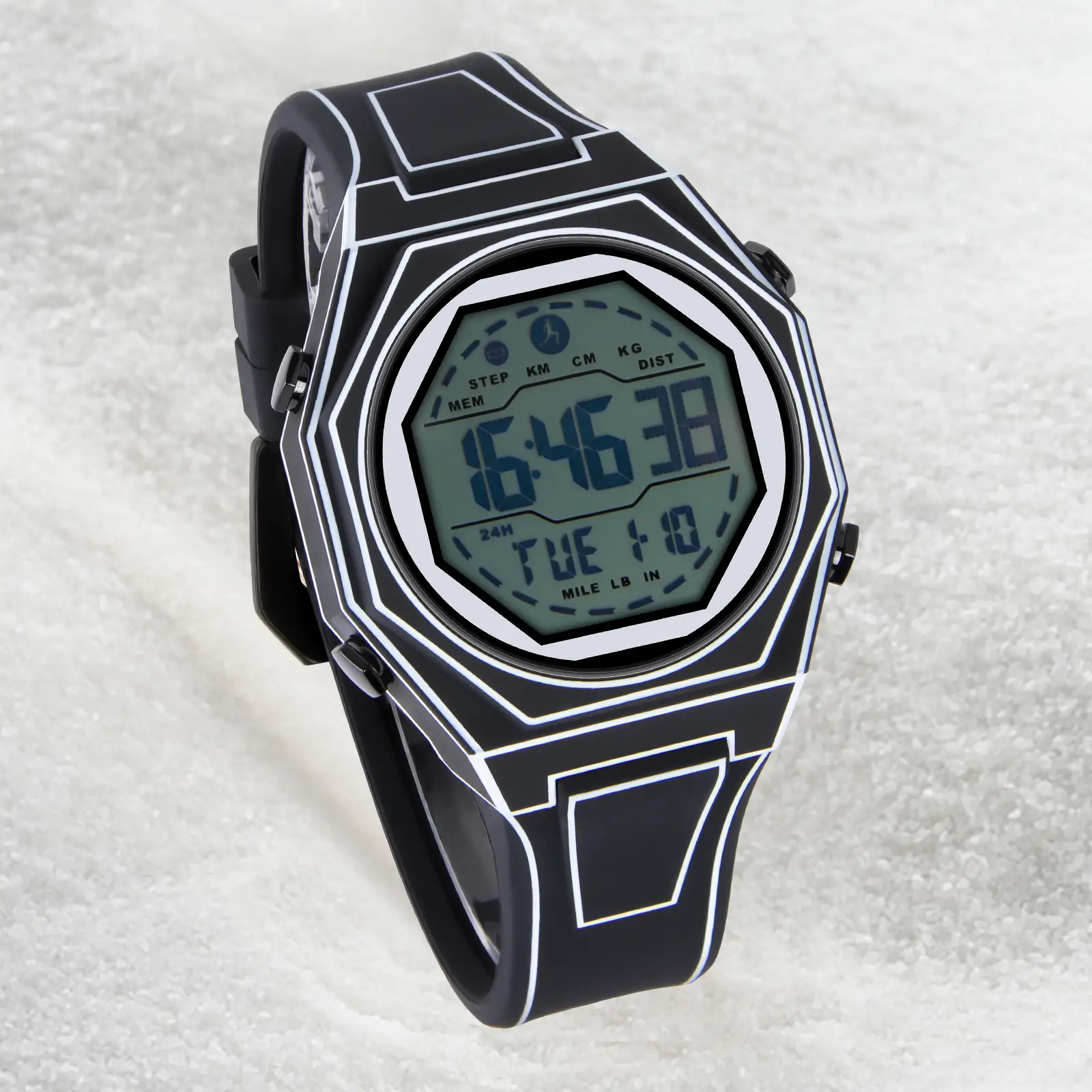 Black Digital Watch 46:38 Student Party Sports — feature 8