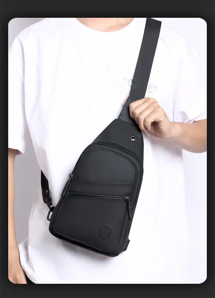 Men's Waterproof Crossbody Bag Green Multi-layer — feature 14
