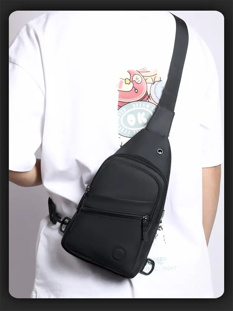 Men's Waterproof Crossbody Bag Green Multi-layer — feature 15