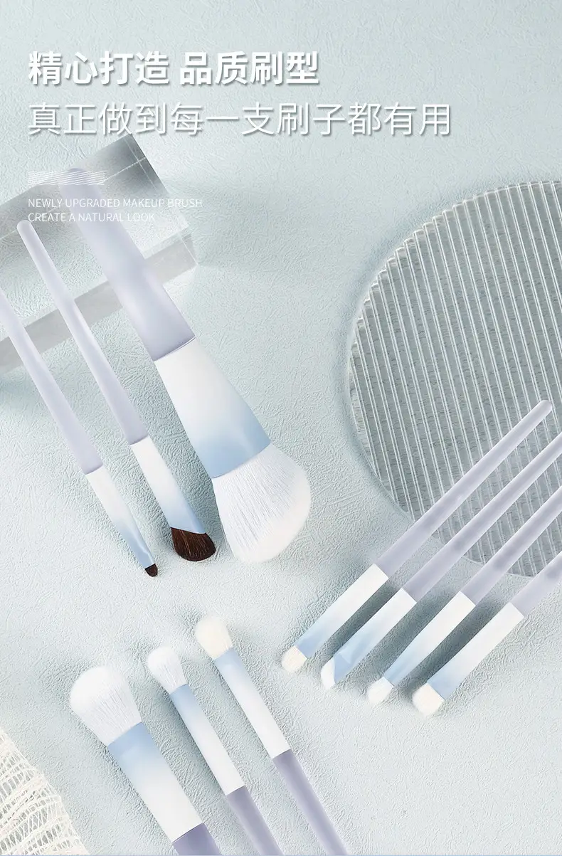 10-Piece Gradient Crystal Makeup Brush Set β feature 3