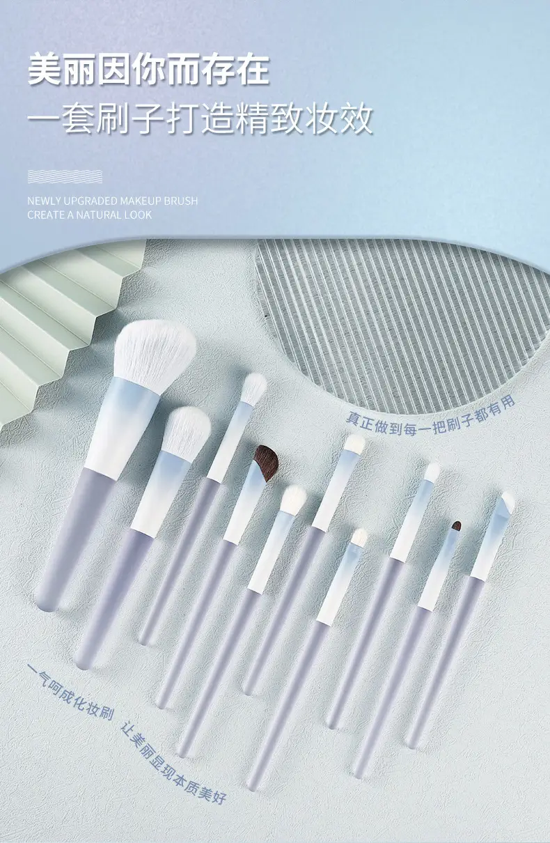 10-Piece Gradient Crystal Makeup Brush Set β feature 4
