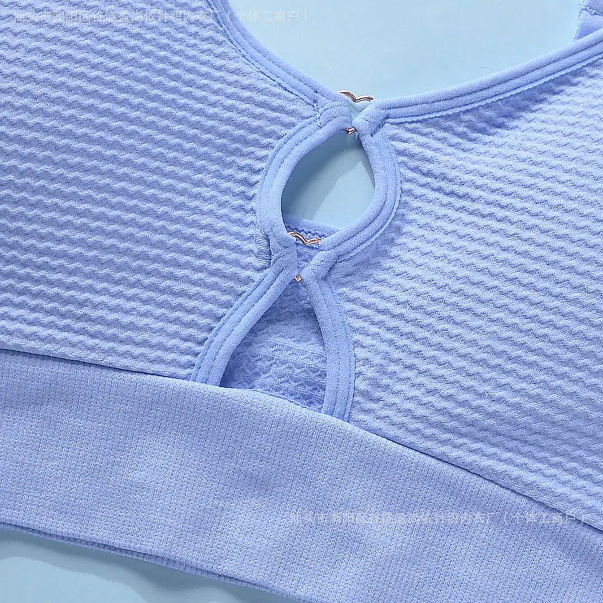 Blue Hollow Out Seamless Vest Underwear for Women - Image 5