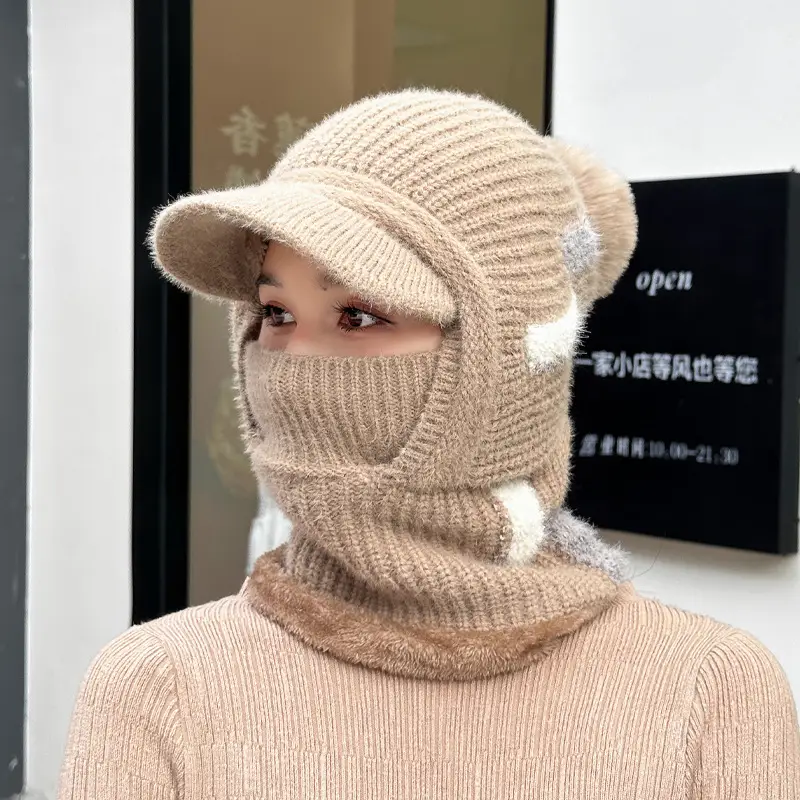 Winter Knitted Neck Sleeve Hat with Duck Tongue & Warm Ear - Image 4