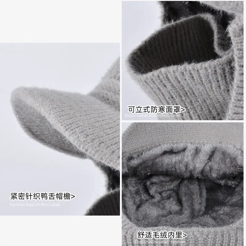 Winter Knitted Neck Sleeve Hat with Duck Tongue & Warm Ear - Image 6