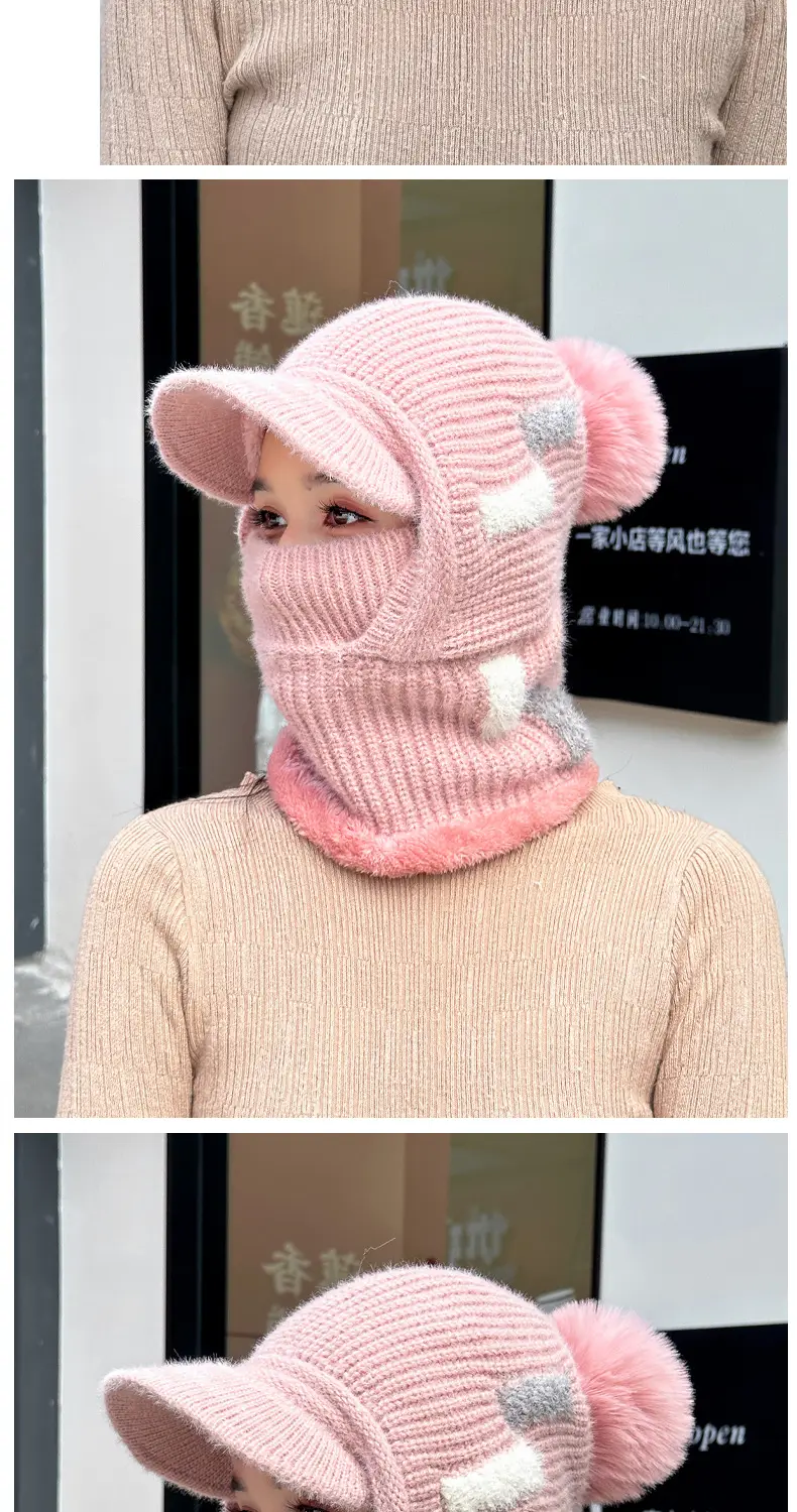 Winter Knitted Neck Sleeve Hat with Duck Tongue & Warm Ear — feature 13