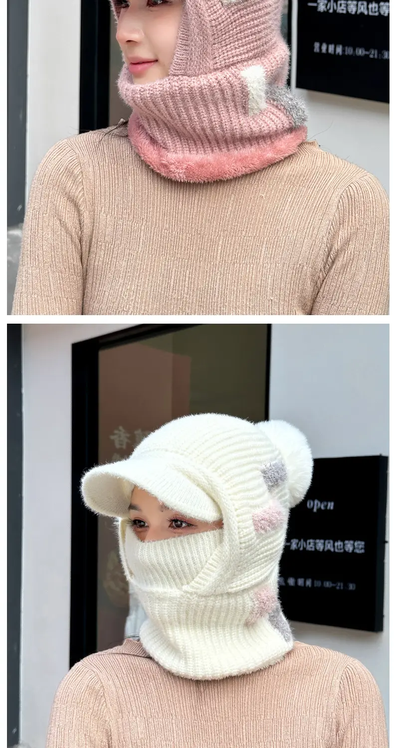 Winter Knitted Neck Sleeve Hat with Duck Tongue & Warm Ear — feature 14