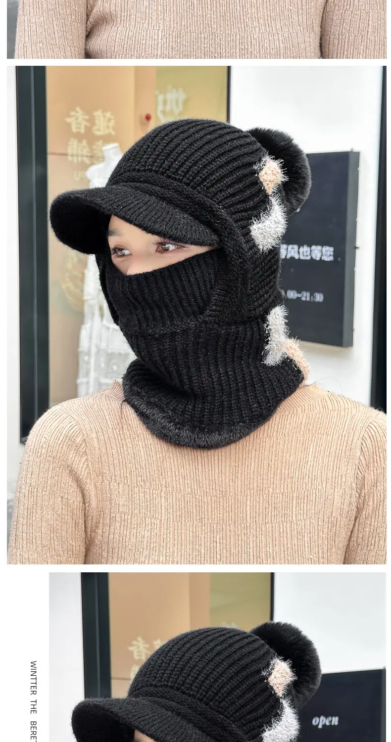 Winter Knitted Neck Sleeve Hat with Duck Tongue & Warm Ear — feature 9