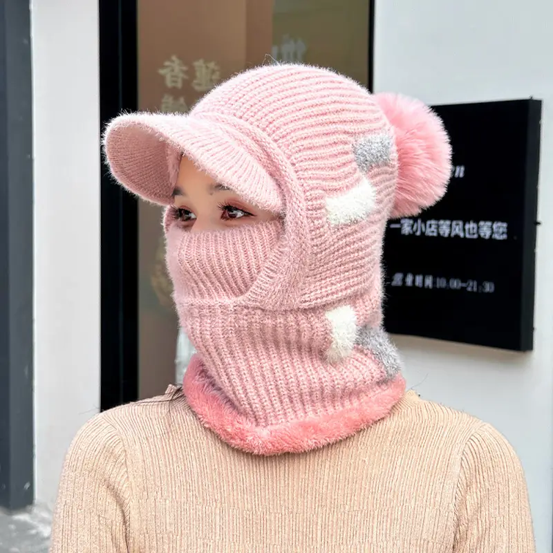 Winter Knitted Neck Sleeve Hat with Duck Tongue & Warm Ear - Image 2