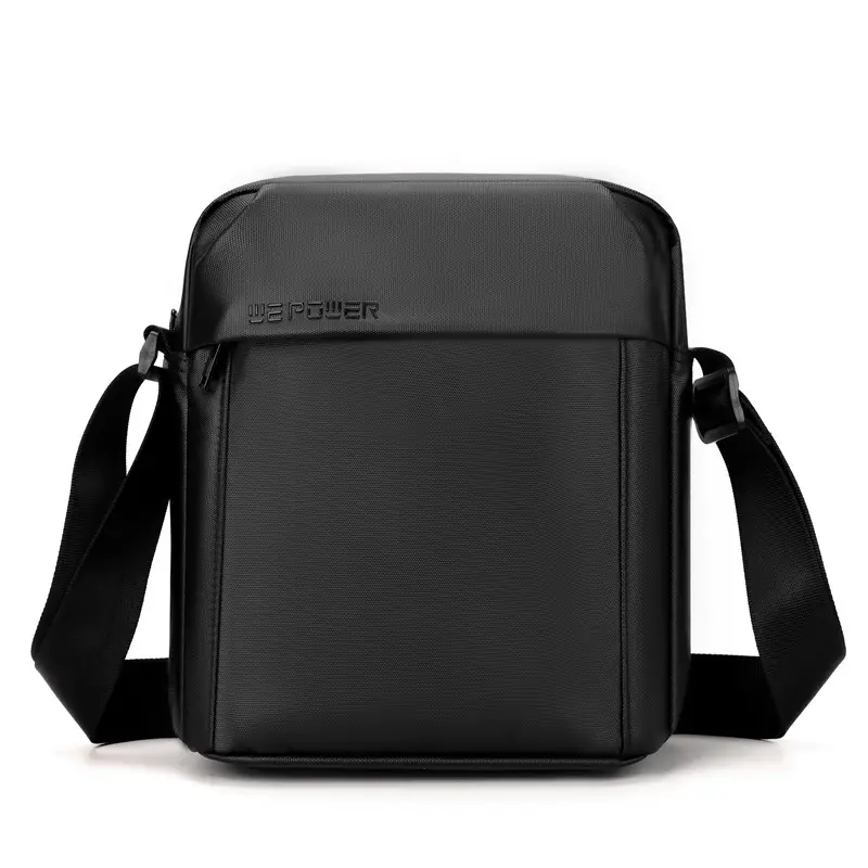 Men's Grey Waterproof Messenger Bag Large Capacity