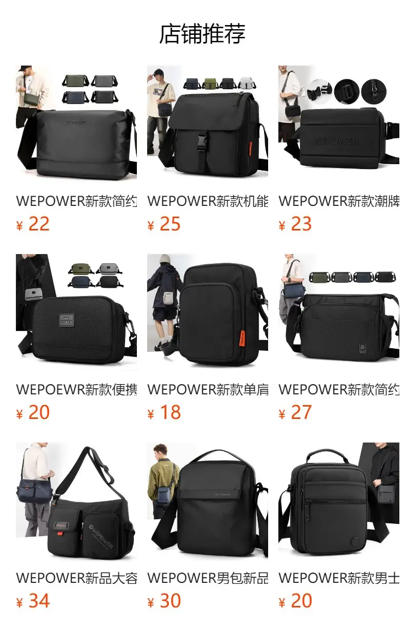 Men's Grey Waterproof Messenger Bag Large Capacity — feature 1