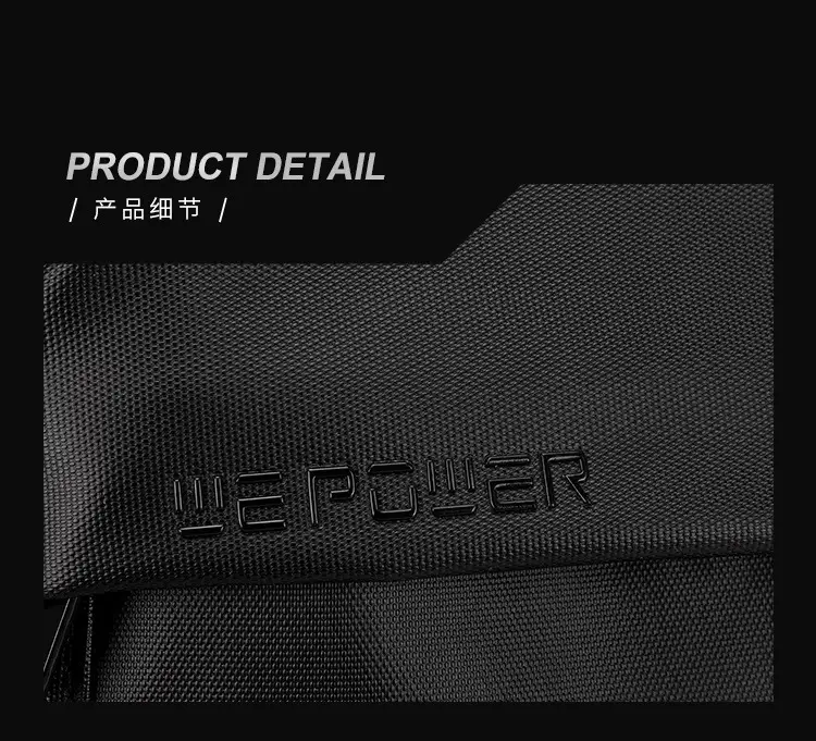 Men's Grey Waterproof Messenger Bag Large Capacity — feature 20