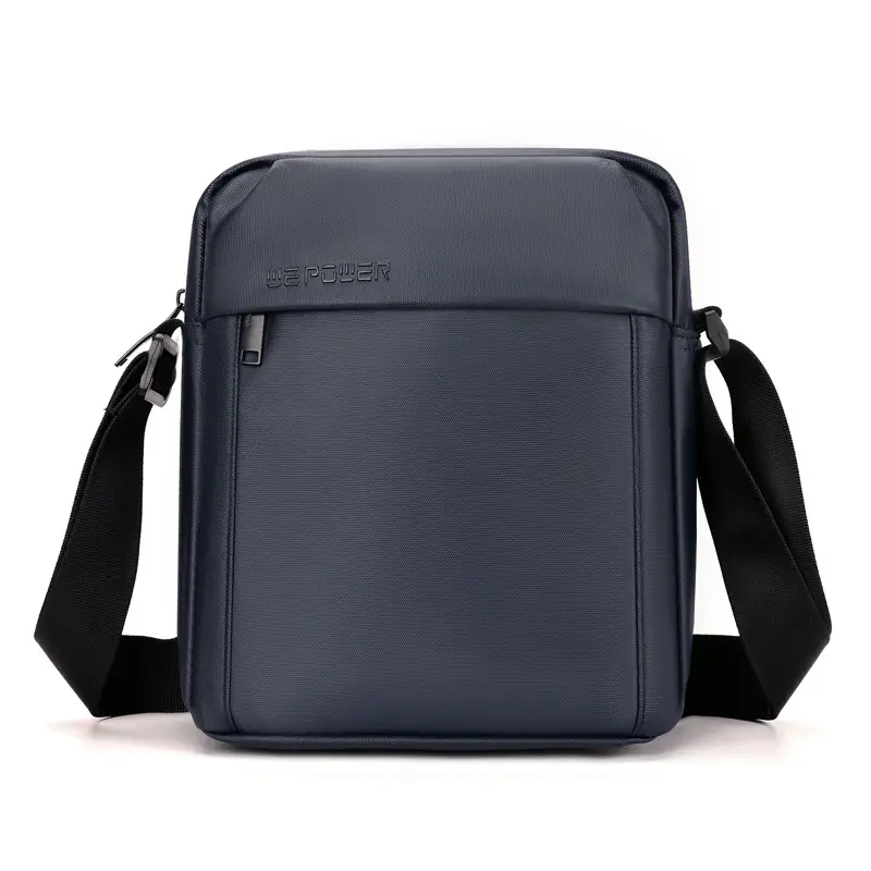 Men's Grey Waterproof Messenger Bag Large Capacity