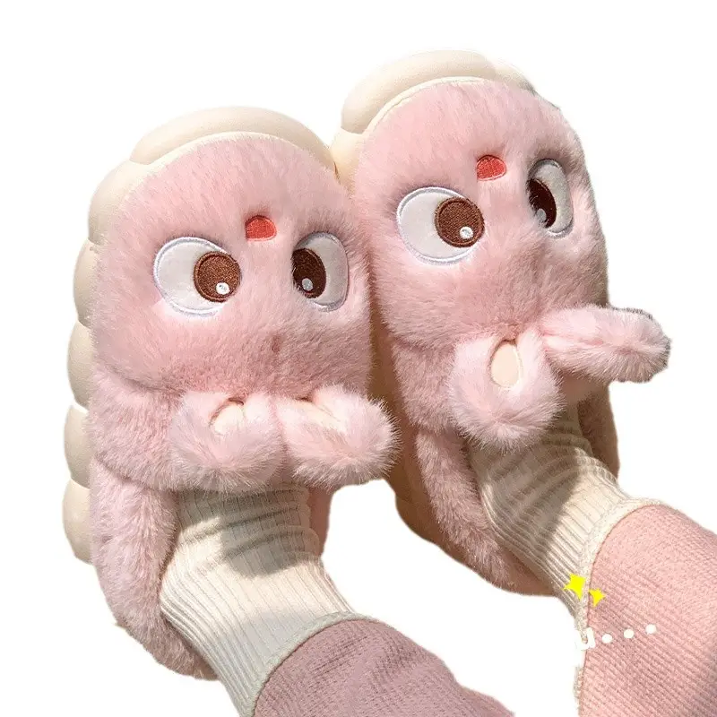 Cotton Slippers Women's Winter 2024 New Indoor Home Warm Wool Slippers Men's Household Parent-child Autumn and Winter - Image 13
