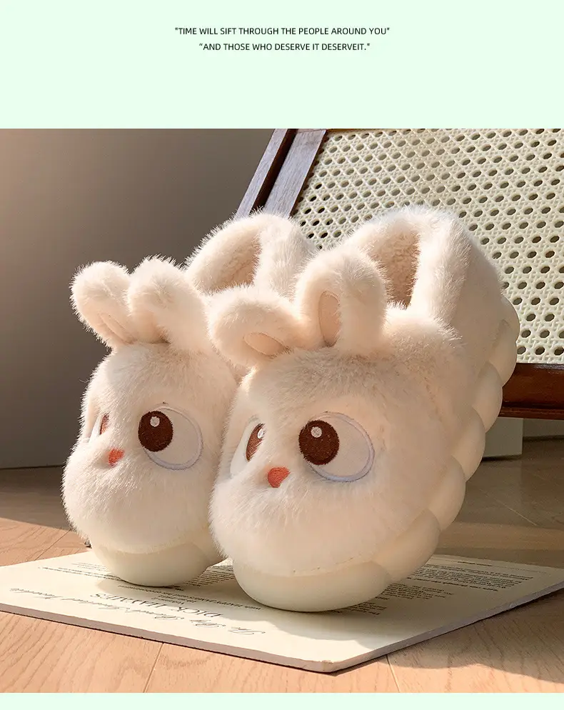 Cotton Slippers Women's Winter 2024 New Indoor Home Warm Wool Slippers Men's Household Parent-child Autumn and Winter — feature 17