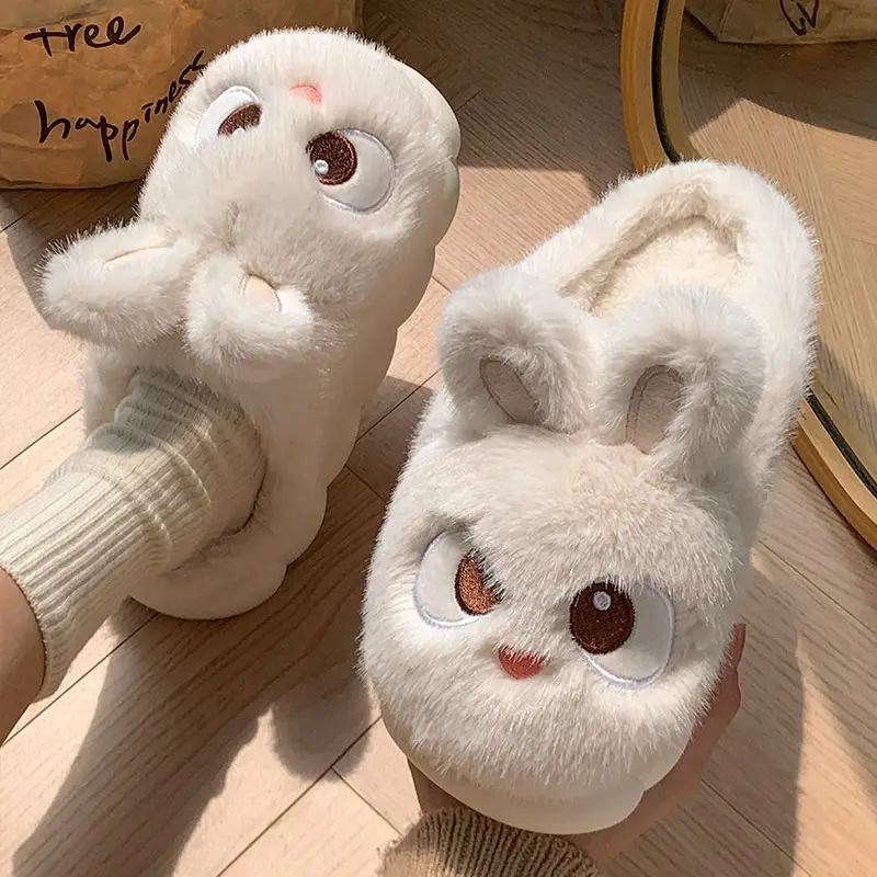 Cotton Slippers Women's Winter 2024 New Indoor Home Warm Wool Slippers Men's Household Parent-child Autumn and Winter - Image 8