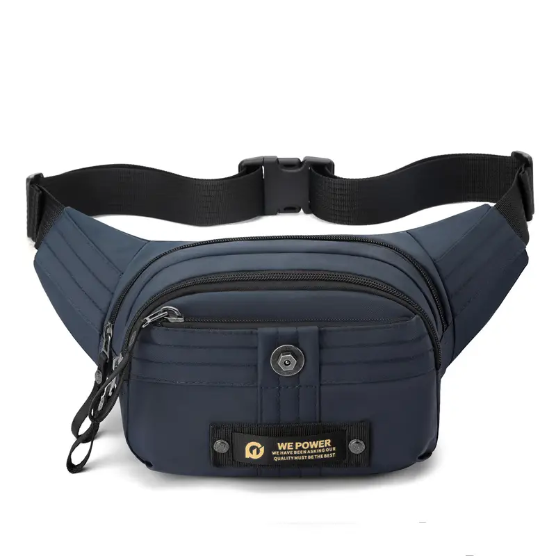 WEPOWER Men's Black Multi-Layer Waist Bag - Image 3