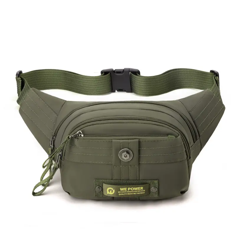 WEPOWER Men's Black Multi-Layer Waist Bag - Image 4