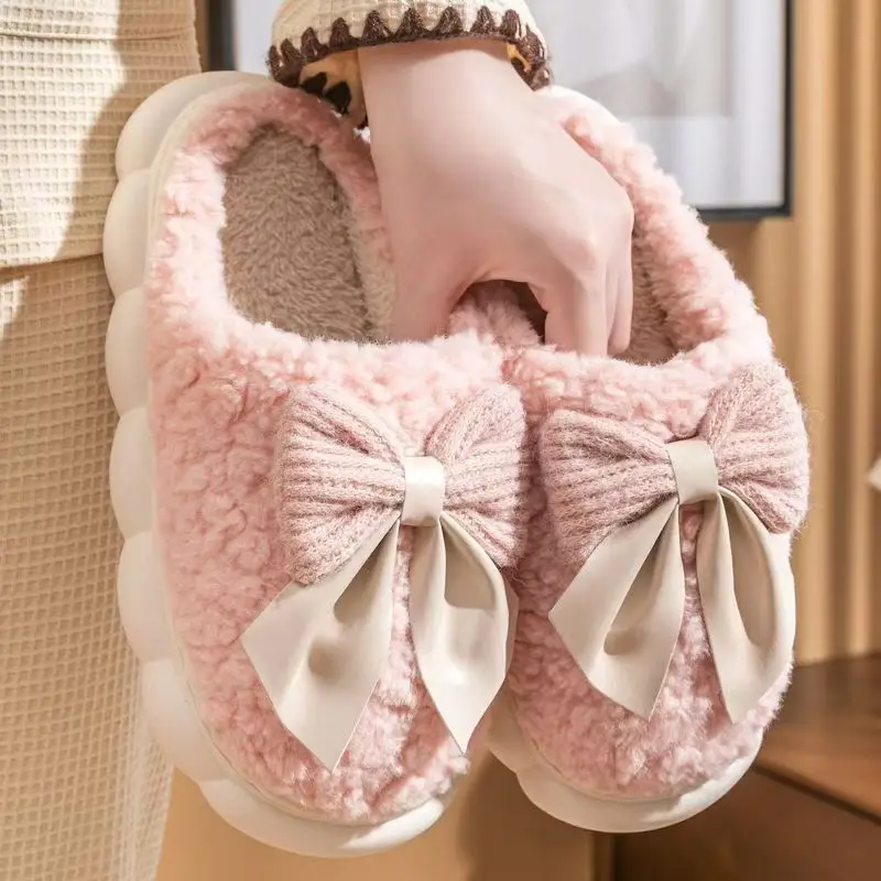 Cotton Slippers Women's Soft Thick Bottom All-match Winter New Indoor Girl Heart Slippers Winter Warm Non-slip Women's Warm Slippers - Image 6