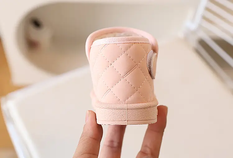 Baby Warm Fleece Lined Bowled Boots White — feature 12