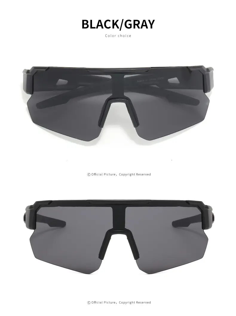 Men Windproof Sports Sunglasses Black Gray — feature 19