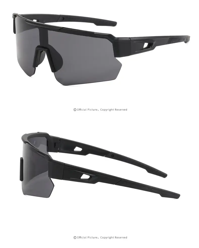Men Windproof Sports Sunglasses Black Gray — feature 20