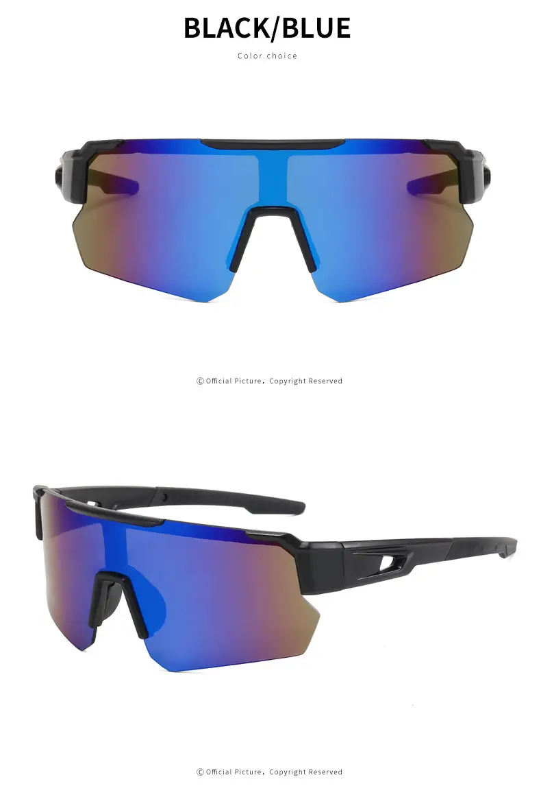 Men Windproof Sports Sunglasses Black Gray — feature 24