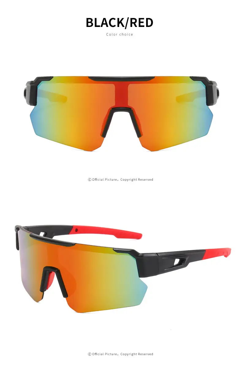 Men Windproof Sports Sunglasses Black Gray — feature 25
