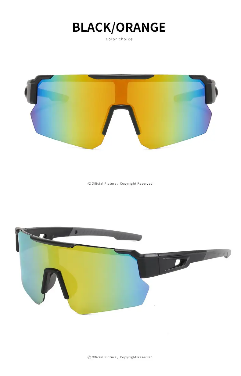 Men Windproof Sports Sunglasses Black Gray — feature 26