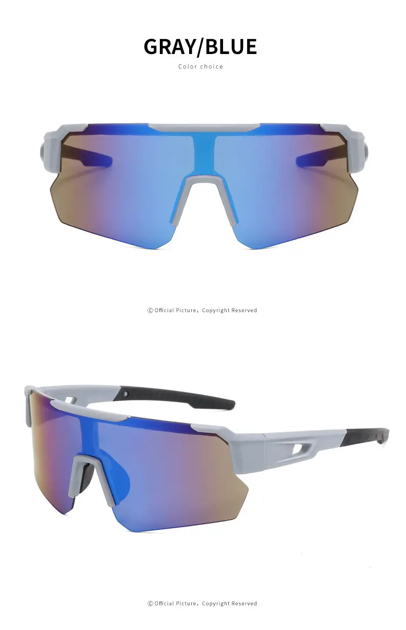 Men Windproof Sports Sunglasses Black Gray — feature 28