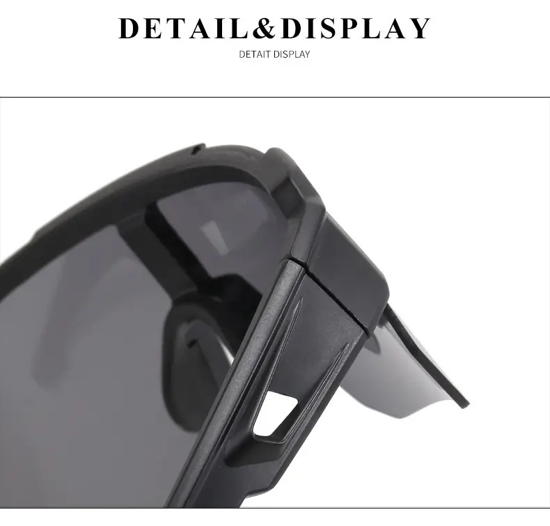 Men Windproof Sports Sunglasses Black Gray — feature 30