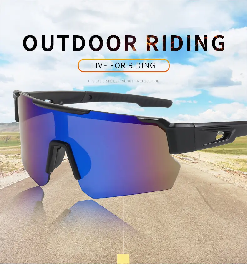 Men Windproof Sports Sunglasses Black Gray — feature 9