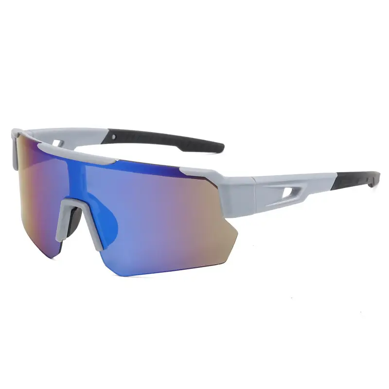 Men Windproof Sports Sunglasses Black Gray - Image 10