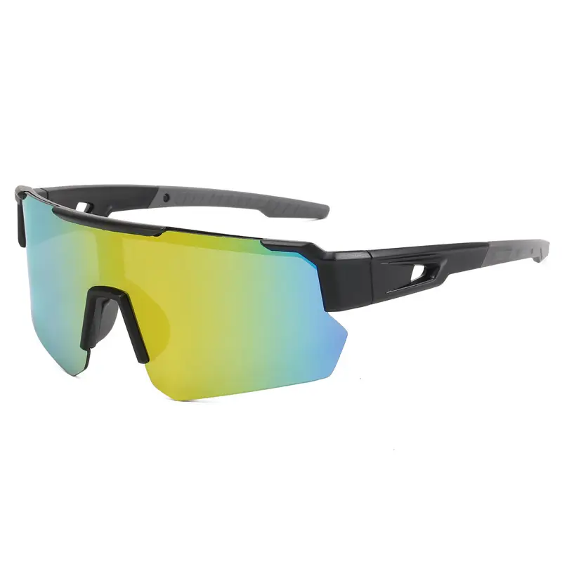 Men Windproof Sports Sunglasses Black Gray - Image 3