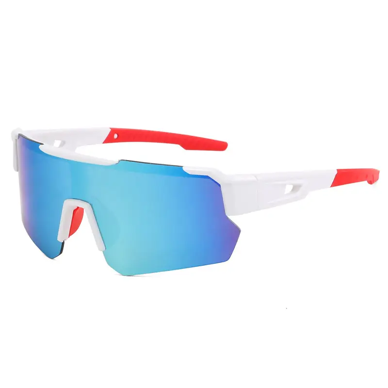 Men Windproof Sports Sunglasses Black Gray - Image 4