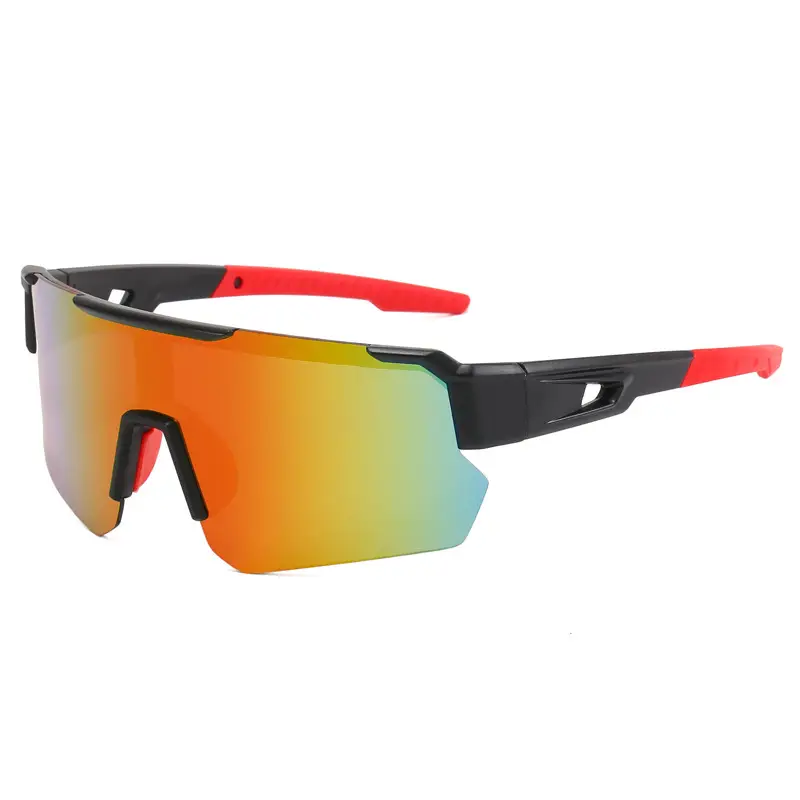 Men Windproof Sports Sunglasses Black Gray - Image 7