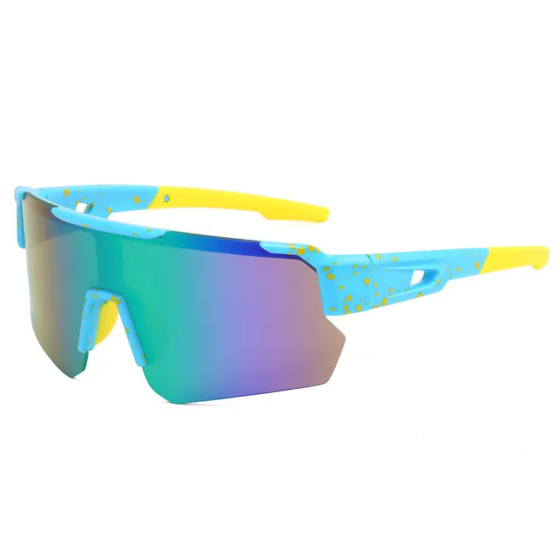Men Windproof Sports Sunglasses Black Gray - Image 8