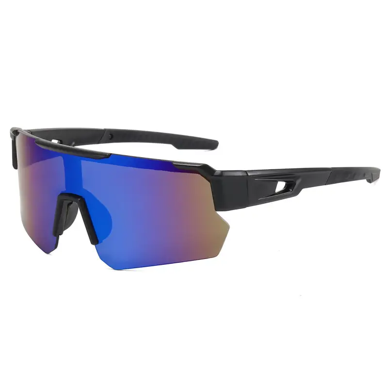 Men Windproof Sports Sunglasses Black Gray - Image 9