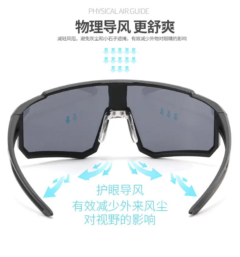 Men Women Square Sunglasses Black Dark Lens Cycling Sports — feature 10