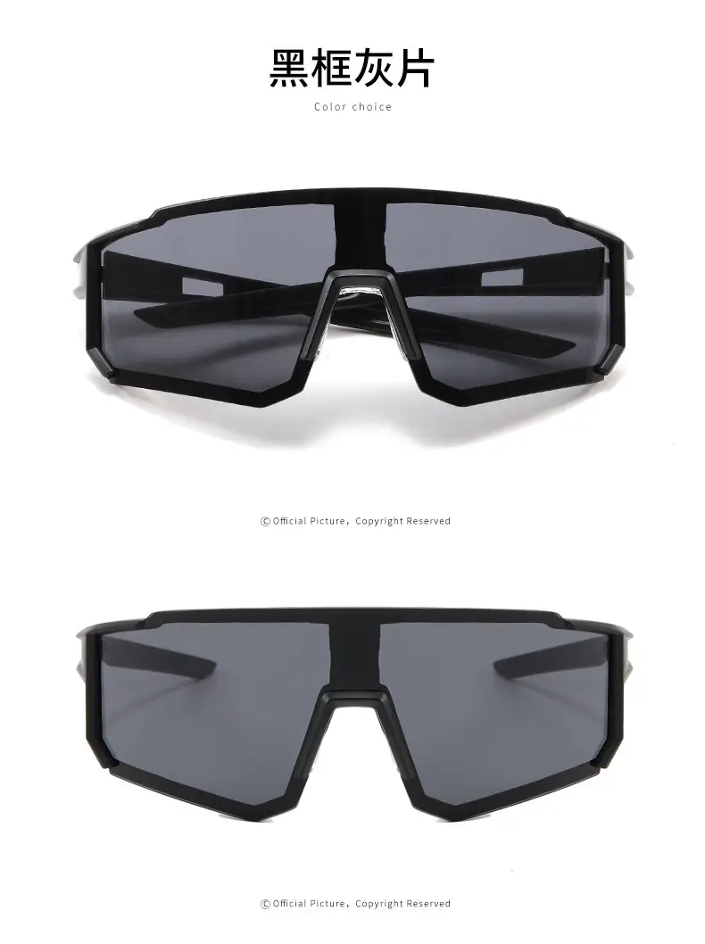 Men Women Square Sunglasses Black Dark Lens Cycling Sports — feature 19
