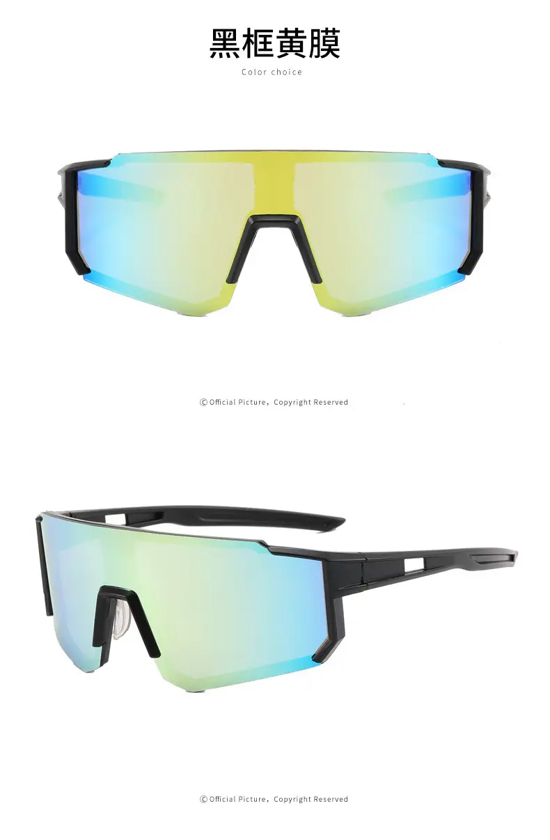 Men Women Square Sunglasses Black Dark Lens Cycling Sports — feature 21