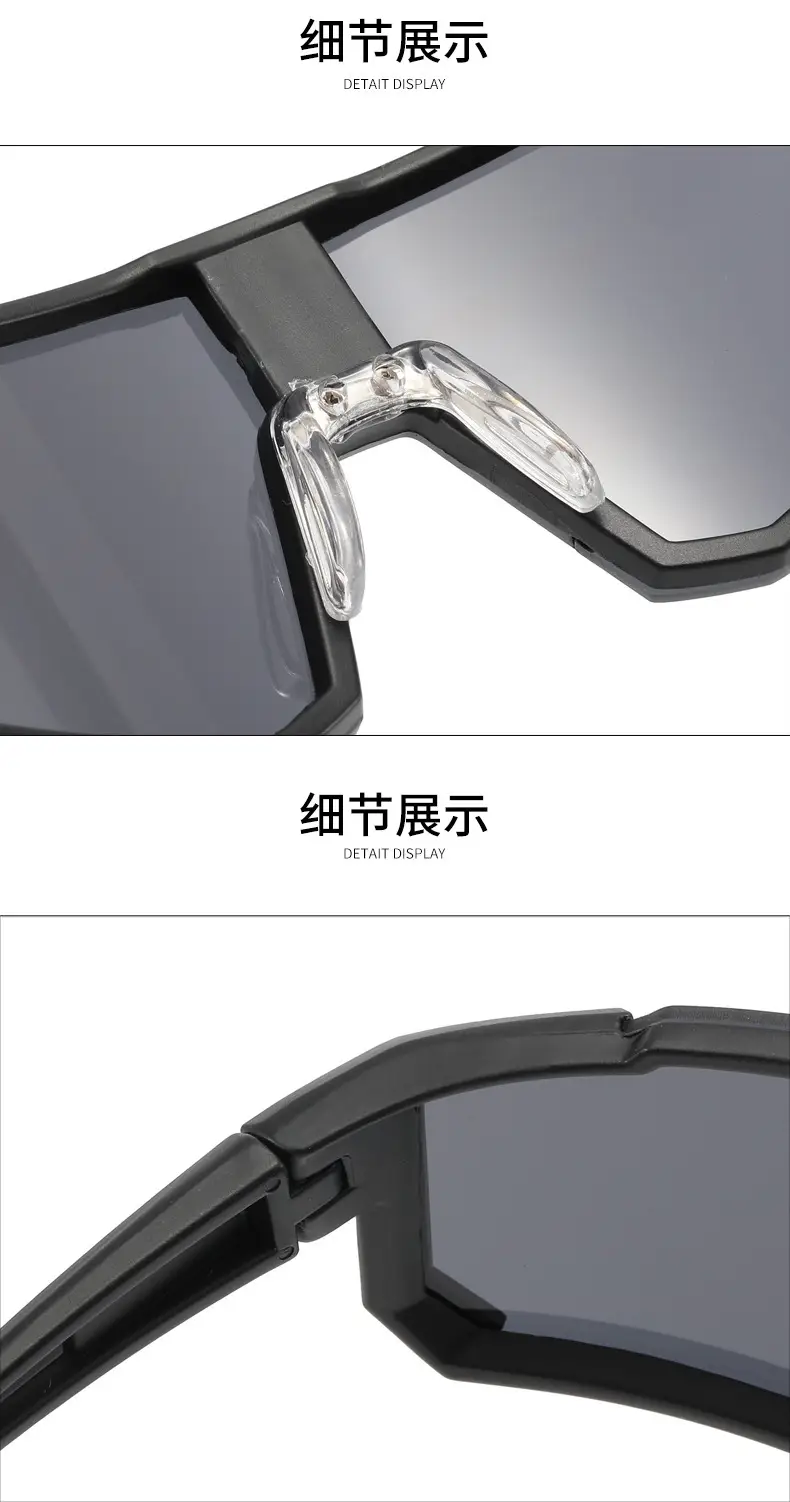 Men Women Square Sunglasses Black Dark Lens Cycling Sports — feature 29