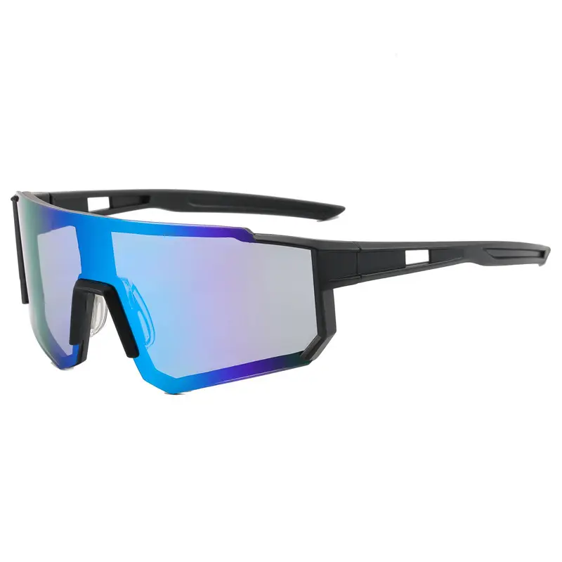 Men Women Square Sunglasses Black Dark Lens Cycling Sports - Image 2