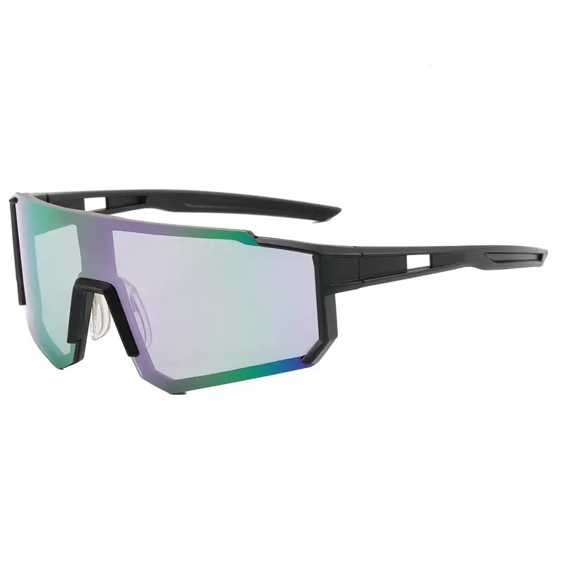 Men Women Square Sunglasses Black Dark Lens Cycling Sports - Image 4