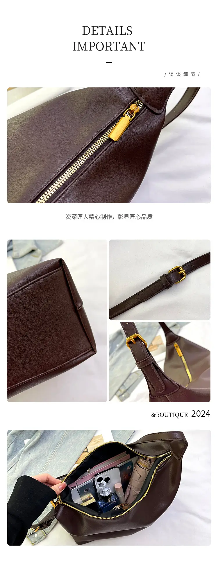 Large Capacity Women's Bag Retro 2024 Shoulder Crossbody Commuter — feature 3