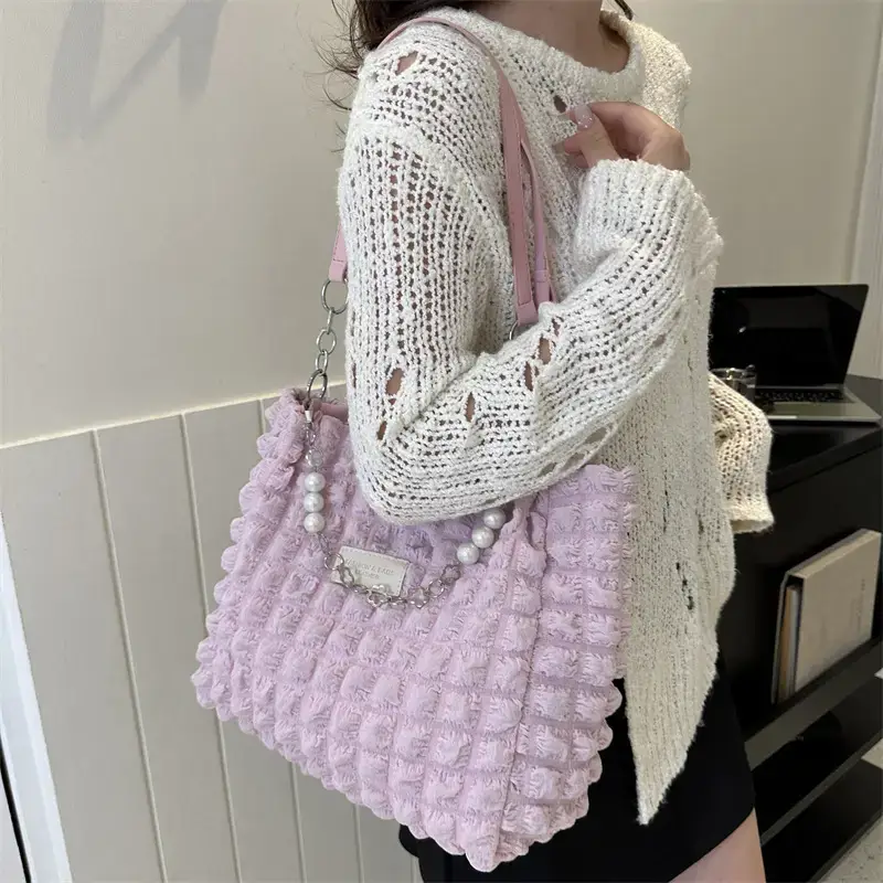 2024 Summer Women's Pleated Shoulder Bag Set of 5 - Image 7