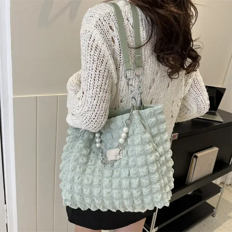 2024 Summer Women's Pleated Shoulder Bag Set of 5 - Image 8